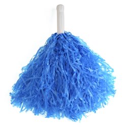 Paire de Pompons Pom Pom Girl avec Poignée Bleu