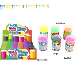 Pâte Slime Baril Fluo mini aux Différentes Couleurs 30 g