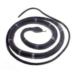 Serpent Vipère Noir/gris 80 cm