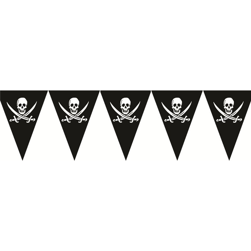 Guirlande 10 Fanions à Motif Pirate