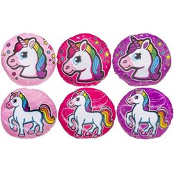 Coussin Rond Licorne de Différentes Couleurs