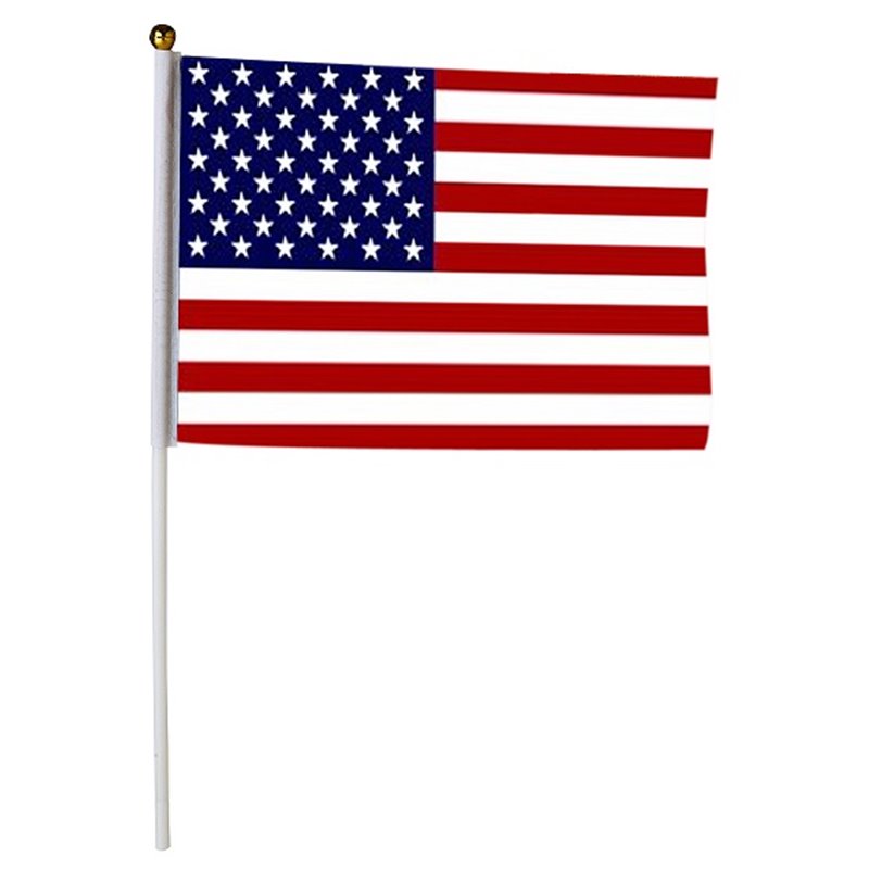 Drapeau USA avec Bâton