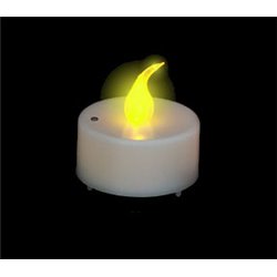 Bougie Led Blanche à Flamme Vacillante Jaune