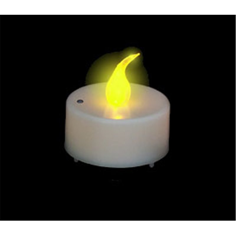 Bougie Led Blanche à Flamme Vacillante Jaune