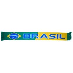Écharpe Supporter Brésil Football | 138 Cm, 100% Acrylique | Collection Officielle | Pour Matchs, Festivals, Cadeau Fan