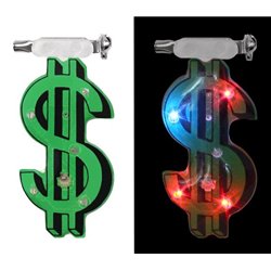 Badge Led lumineux en forme de "Dollar"