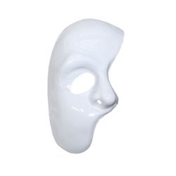 Demi-Masque Coque Blanc Représentant la Moitié d'un Visage