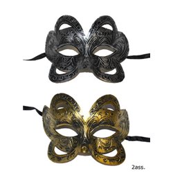 Masque en Forme d'Ailes de Papillon Or/Argent