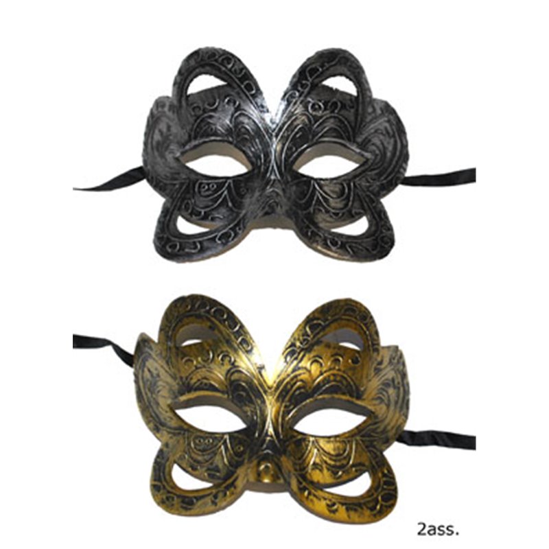 Masque en Forme d'Ailes de Papillon Or/Argent