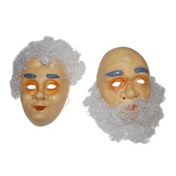 Masque de Grand-Mère avec Cheveux Blancs Gris