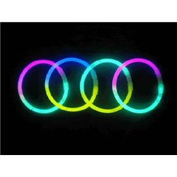 Lot de 100 Bracelets Lumineux Fluo Bicolores