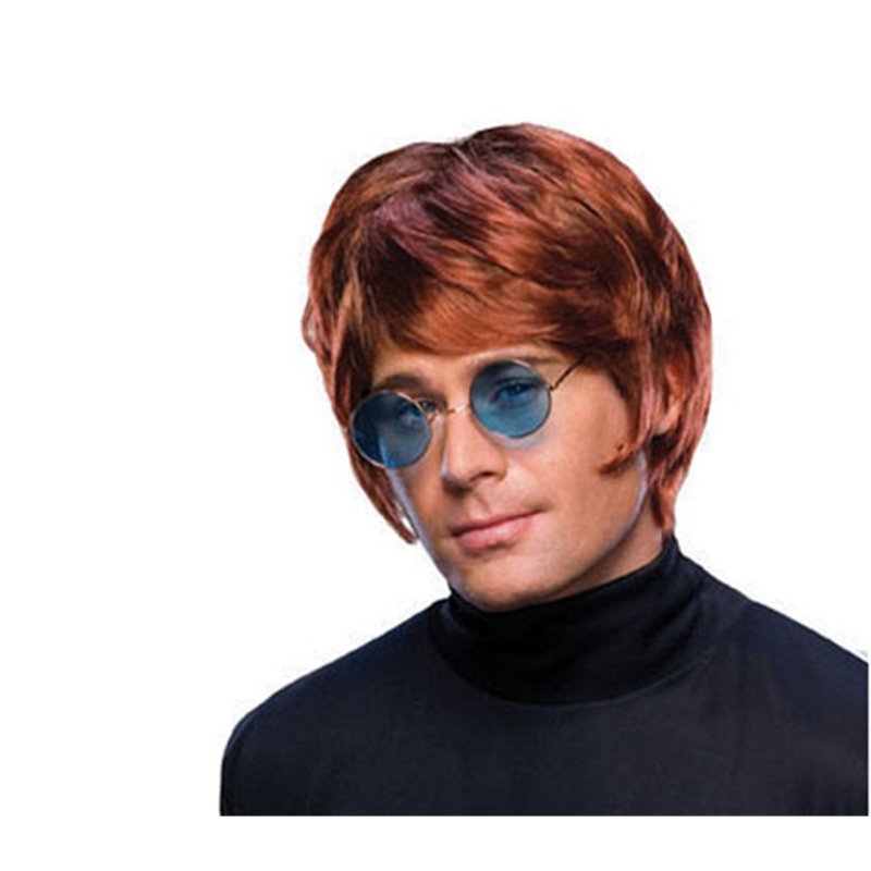 Perruque Cheveux Courts d'Elton John Roux Cuivré