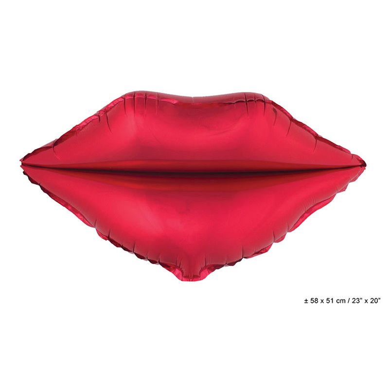 Ballon Rouge Aluminium en Forme de Bouche