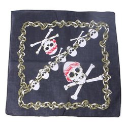 Bandana de pirate Tête de mort et chaînes