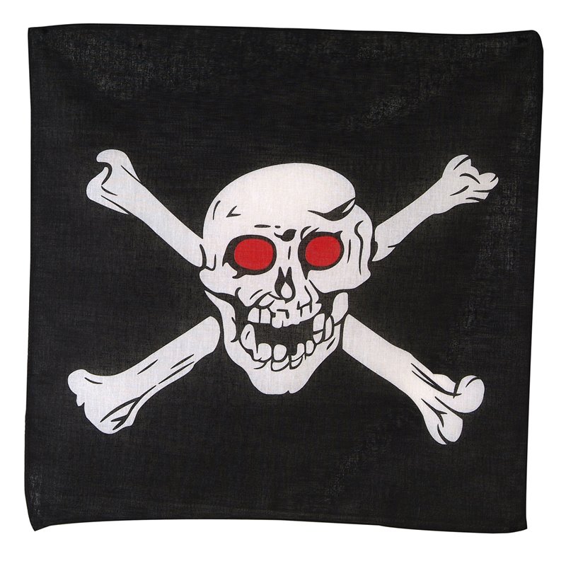 Bandana de pirate Crâne aux yeux rouges