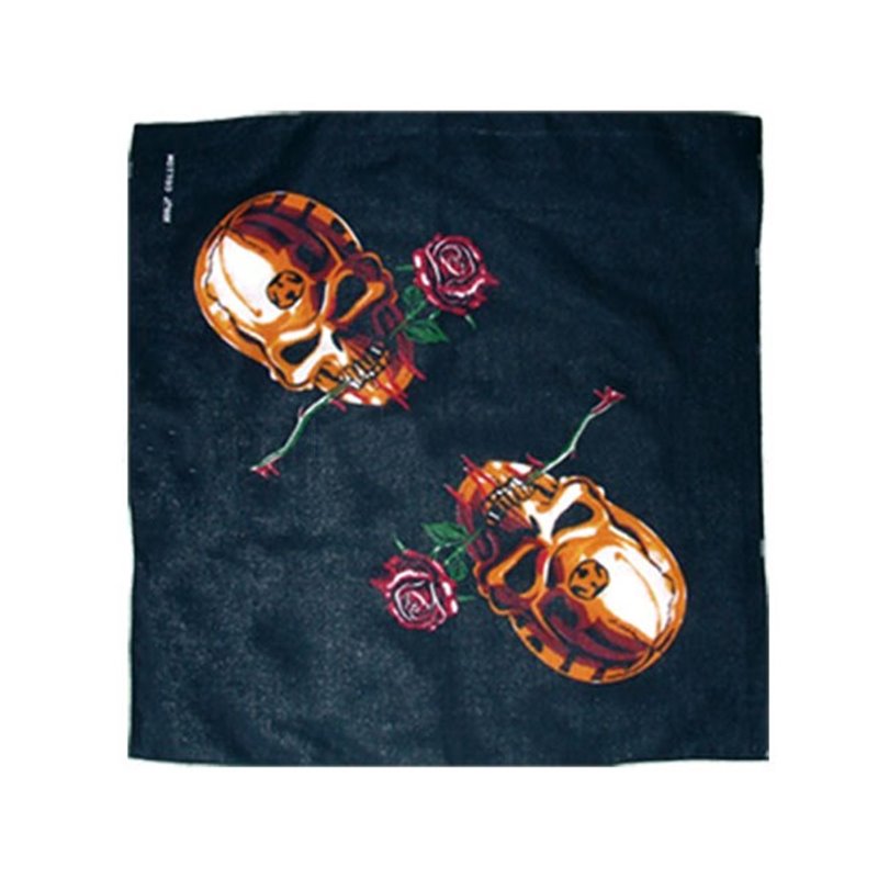 Bandana Pirate tête de mort avec rose