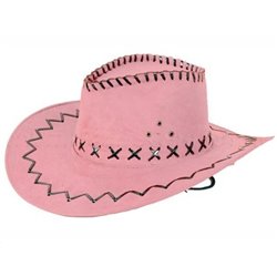 Chapeau Cowboy cuir Rose