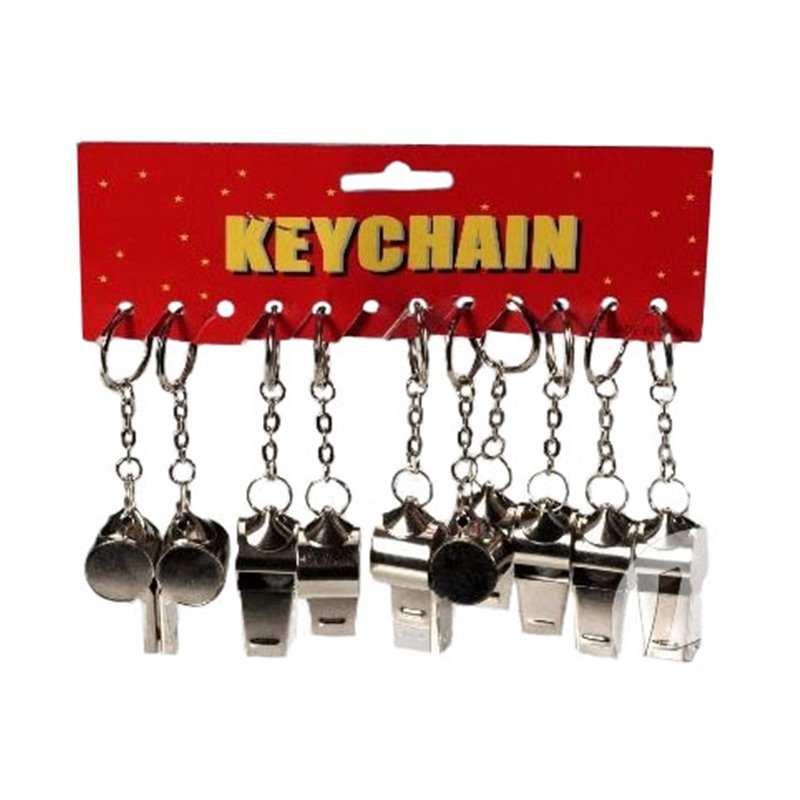 Porte-clés avec sifflet en métal personnalisable