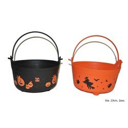 Chaudron halloween orange/noir