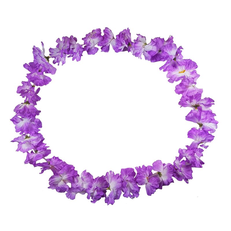 Collier à fleurs Tahiti Violet épais