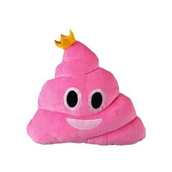 Coussin emoji caca princesse Rose 29cm