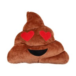 Coussin emoji Caca amoureux 29cm