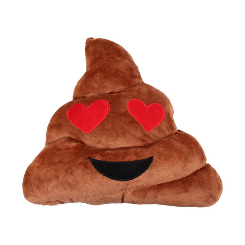 Coussin emoji Caca amoureux 29cm