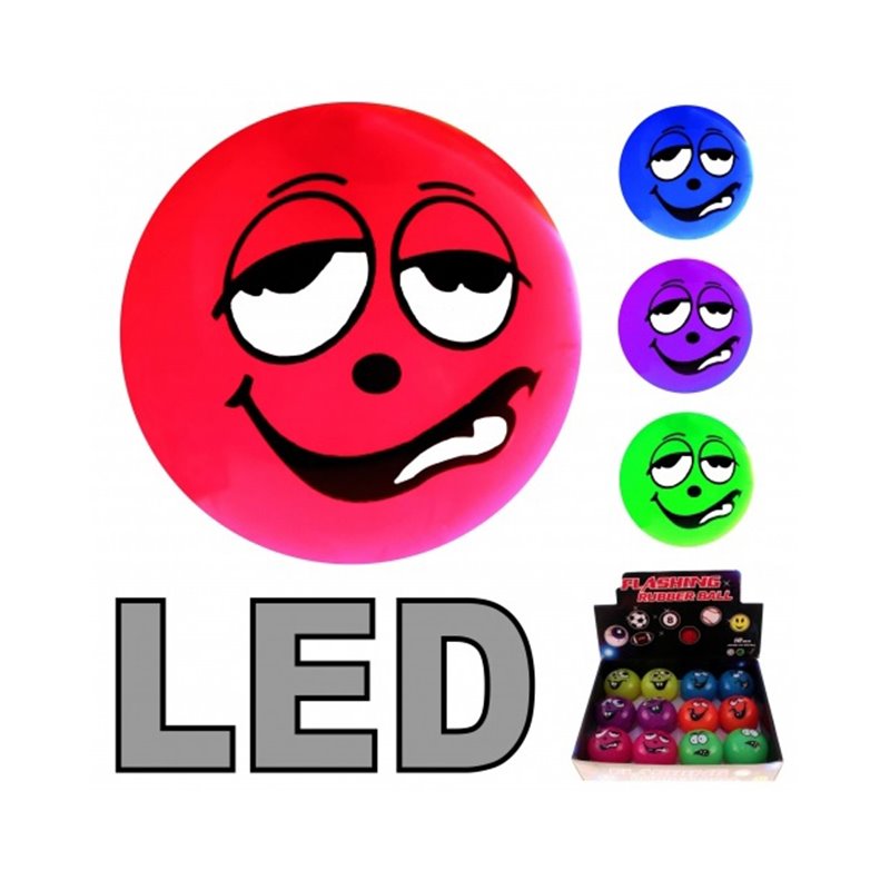 Balle lumineuse Smiley à LED 5cm