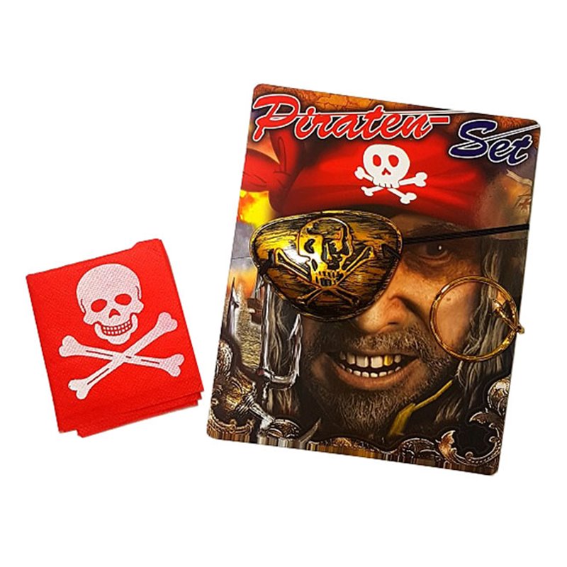 Kit tête de pirate 3 pièces