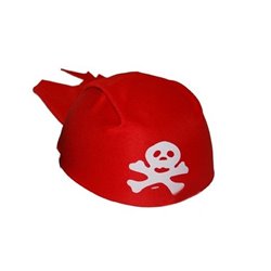 Chapeau bandana de pirate pour enfant Rouge