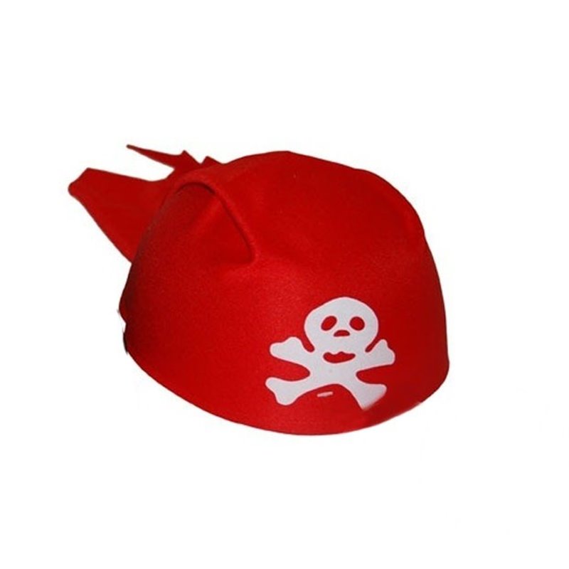 Chapeau bandana de pirate pour enfant Rouge