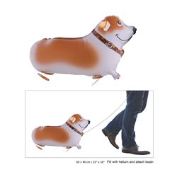 Ballon aluminium Chien Corgi 60cm