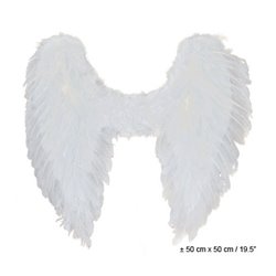 Ailes d'ange à plumes blanches 50 cm