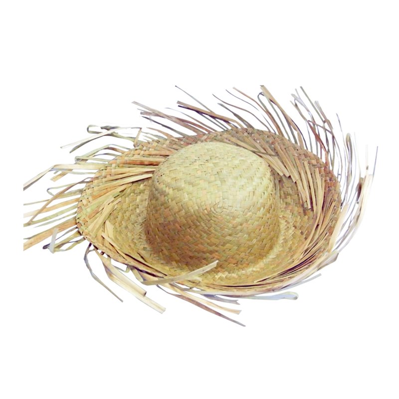 Chapeau de paille de jardinier clair