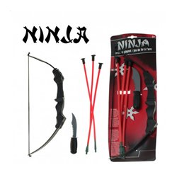Set de ninja avec arc, flèches et couteau plastique