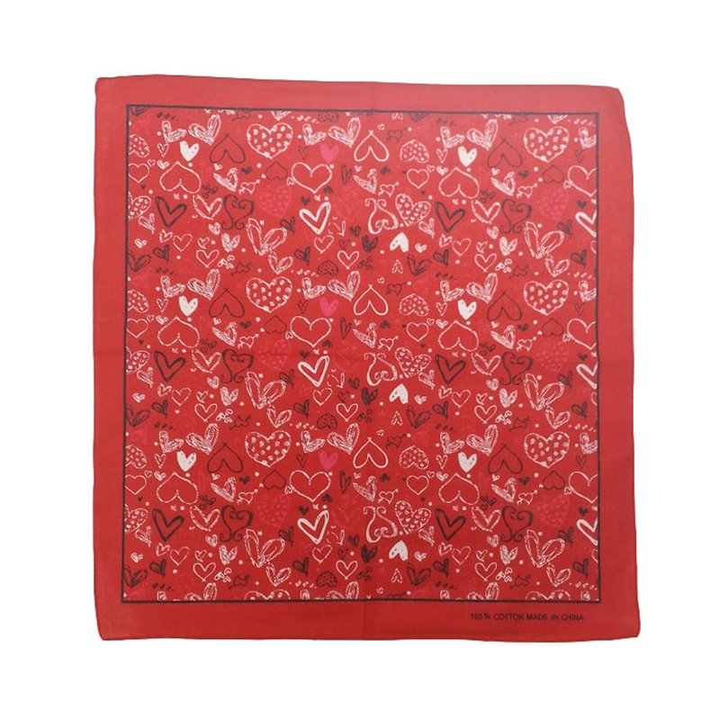 Bandana à motifs Cœur Rouge