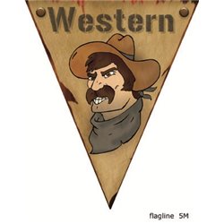 Guirlande western avec fanions