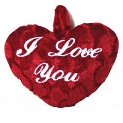 Coussin Cœur en Peluche "I LOVE YOU"