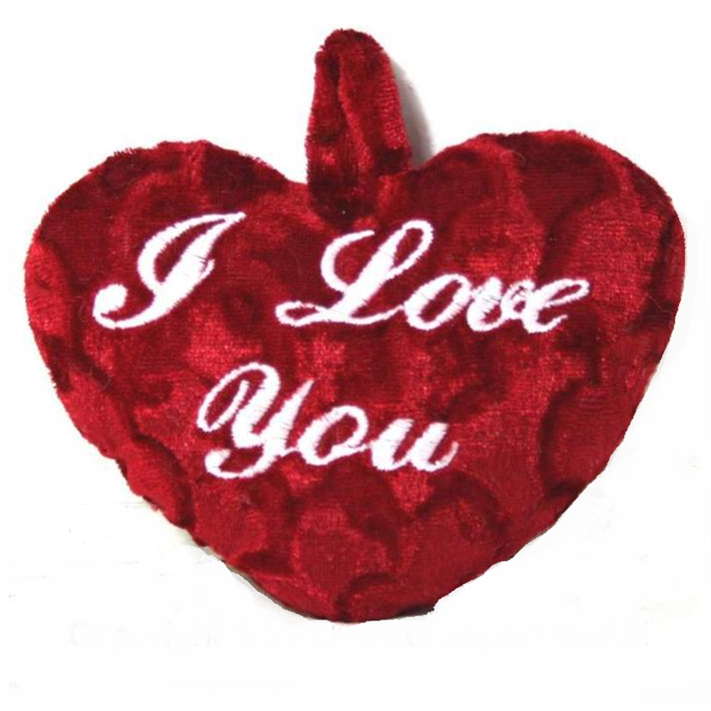 Coussin Cœur en Peluche "I LOVE YOU"