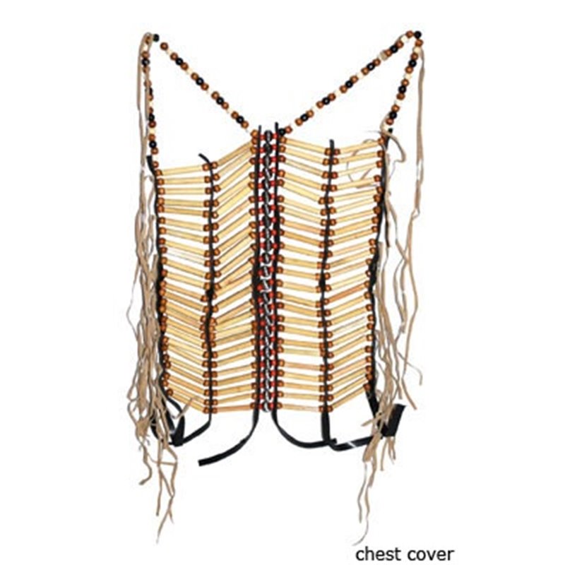 Collier d'indien long en bois 