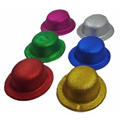 Chapeau melon à paillettes