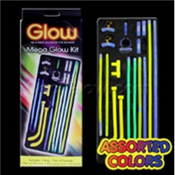 Kit fluo (collier, bracelet, lunettes, bague et boucles)