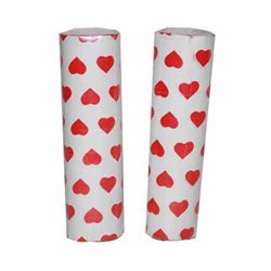 Lot de 2 rouleaux de serpentins coeur rouge