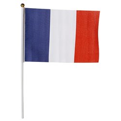 Drapeau France sur bâton 30 x 45cm