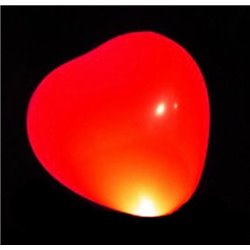 Ballon Led Coeur Rouge (lot de 5)