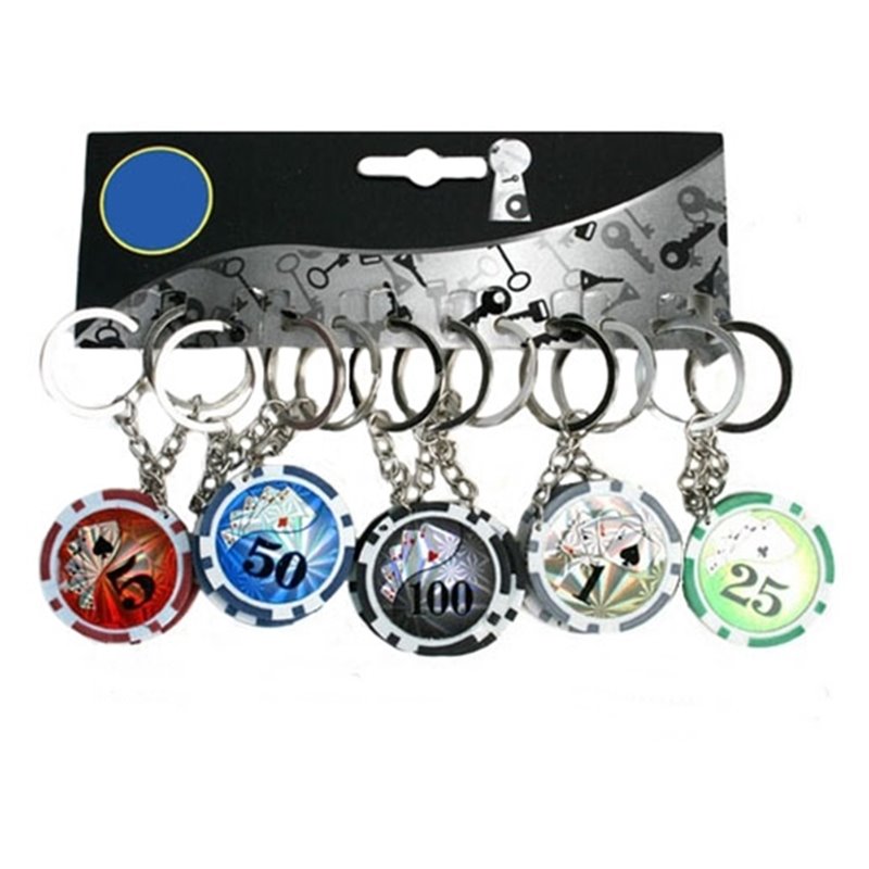 Porte-clés Jeton de Poker Personnalisable avec logo