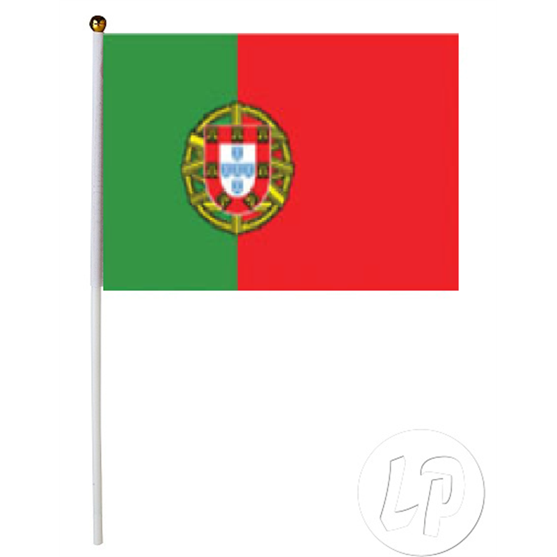 Drapeau Portugal sur bâton 30 x 45 cm