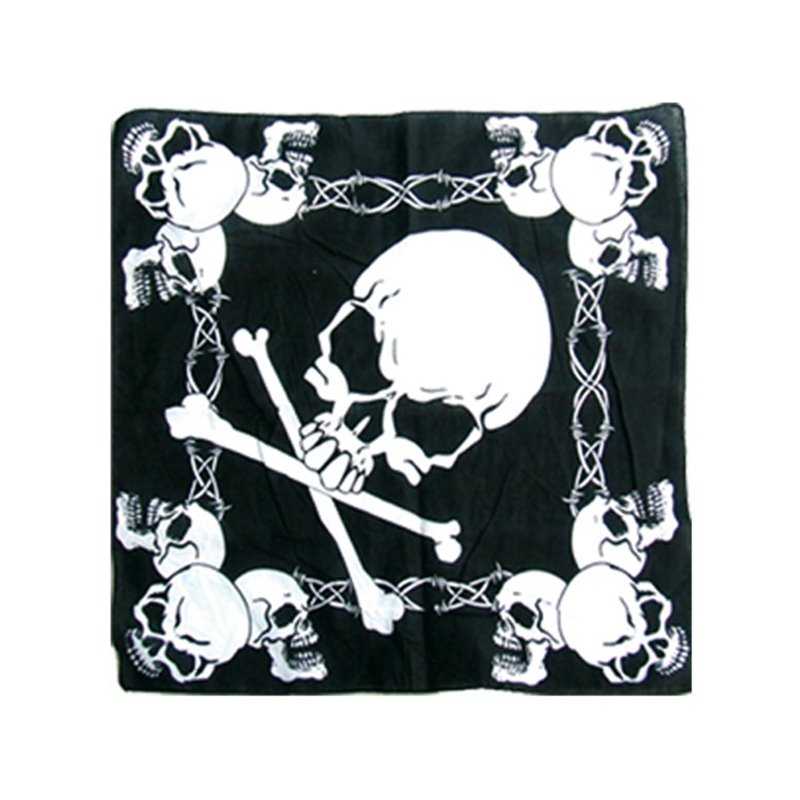 Bandana Pirate à Motif Crâne 53 x 53 cm