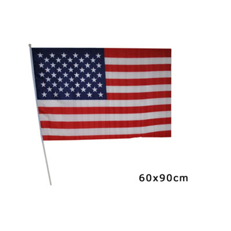 Drapeau USA avec Bâton