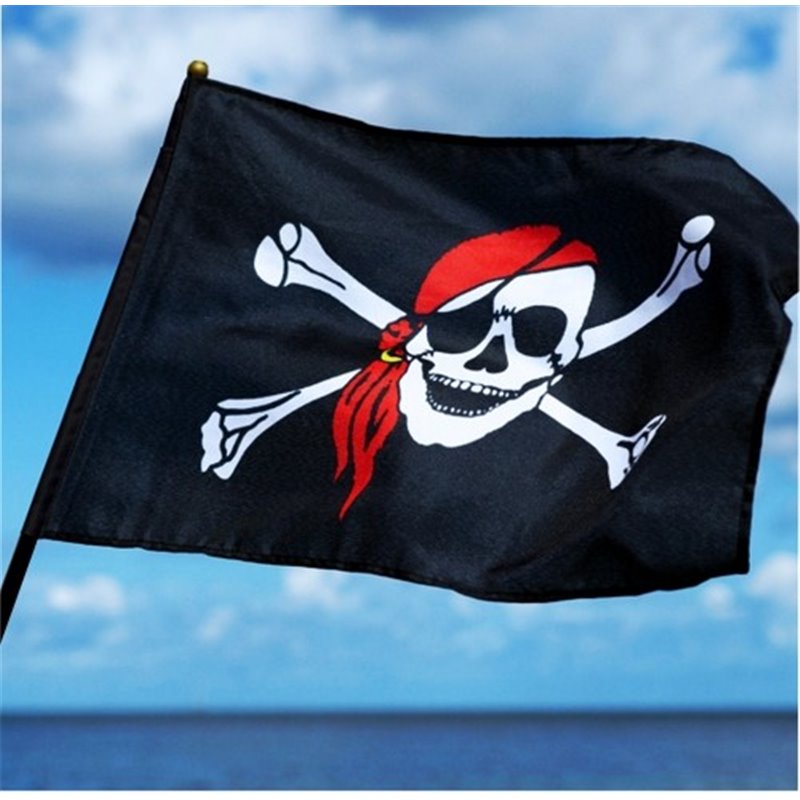 Drapeau de Pirate Tête de Mort avec Bandana